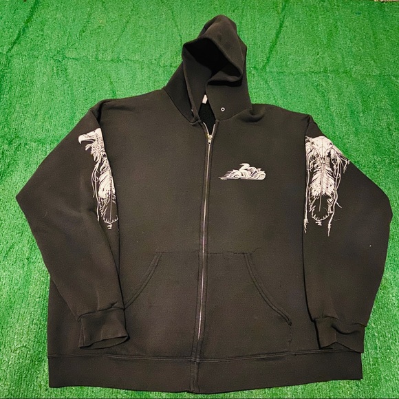 Vintage Other - Biker zip up sweater